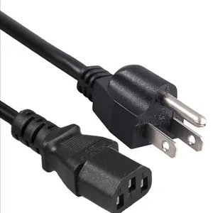 US Power Supply Cord 5-15P IEC 60320 C13 Monitor Power Cord ( PC Power Cord / Computer Power Cord / AC Power Cable)