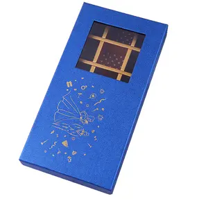 Custom gedrukt karton chocolade bar papier teller display box met transparant venster