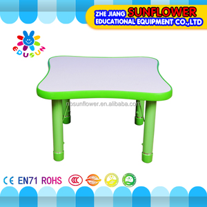 Mesa de plástico los niños de preescolar ama portabilidad ajustable estudio 4 personas escritorio - Product Image 1