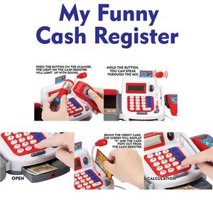 להעמיד פנים חינוכי רב תפקודי לשחק צעצוע אלקטרוני צעצוע עם מיקרופון, סל קניות, מצרכים (דלוקס) - Product Image 5