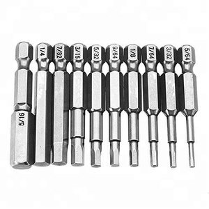 ชุดดอกไขควงหัวหกเหลี่ยม SAE 5/<span class=keywords><strong>64</strong></span>-5/16 นิ้ว 10 ชิ้น พร้อมด้ามจับหกเหลี่ยมขนาด 1/4 นิ้ว แบบแม่เหล็ก - Product Image 1