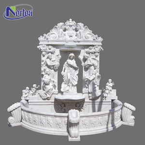 Gran decoración de jardín, talla de piedra, <span class=keywords><strong>estatuas</strong></span> de mujer romana, escultura de Ángel de mármol blanco, fuente de nivel para cuadrado - Product Image 2