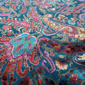 Tissu en mousseline de soie imprimée et brûlée, Viscose, nouvelle collection - Product Image 5