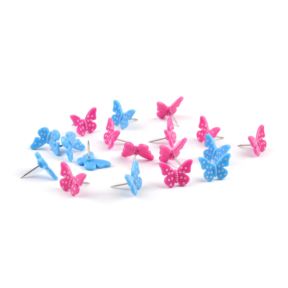 HUIRONG модные милые смешанные цвета в форме бабочки пробковая доска белая доска декоративные булавки