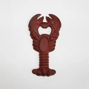 Lobster cast iron beer bottle openers with antique red finished