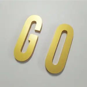 Painted gold color 3d company logo letter sign shop name board company logo design