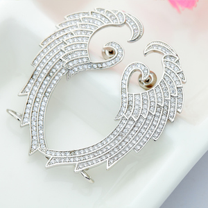 LUOEEMI Bán Buôn Châu Âu Thiết Kế Thời Trang 18K Rose Gold Hấp Dẫn Bar Đảng Jewelry Cánh Lớn Cuff Stud Earrings - Product Image 5