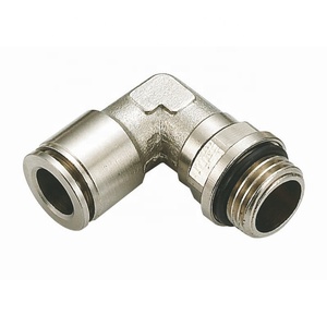 Connecteur rapide de filetage mâle, coudé à 90 degrés, <span class=keywords><strong>raccord</strong></span> d'air plaqué nickel, <span class=keywords><strong>2</strong></span> pièces - Product Image 1