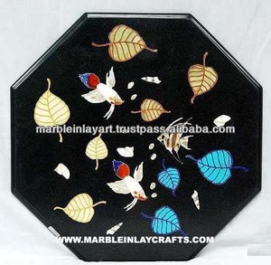 Table en Marqueterie De marbre Top - Product Image 1