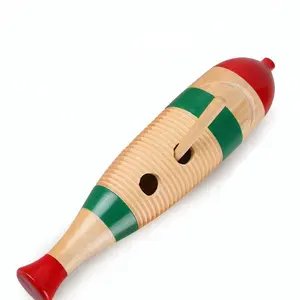 Popular Small Size Wooden Guiro for Kids Percussion Toy