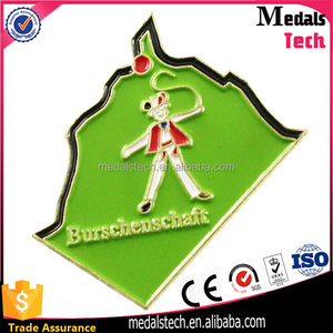 Znic material de aleación de metal verde hojas forma el nombre de <span class=keywords><strong>la</strong></span> empresa insignia con pin de seguridad - Product Image 6