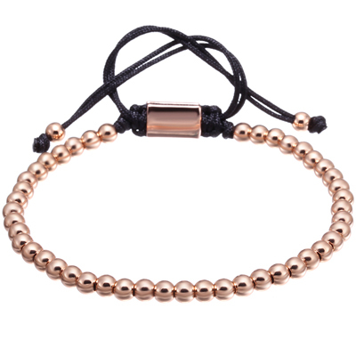 4mm Ronde Titane Acier Perles Tressé Macrame Bracelets