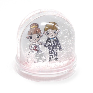 クリア プラスチック ドーム型 フォトフレーム スノードーム 写真差し込み可 お土産スタイル 格安 ウェディング ストレージ クラフト アートサプライ - Product Image 4