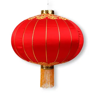 Farol de seda roja tradicional china al aire libre para la venta