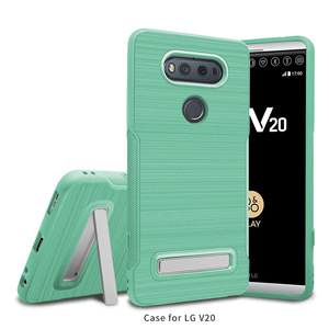 Prezzo di fabbrica in fibra di carbonio texture dual layer cavalletto caso di copertura del telefono mobile <span class=keywords><strong>per</strong></span> <span class=keywords><strong>LG</strong></span> V20 - Product Image 6