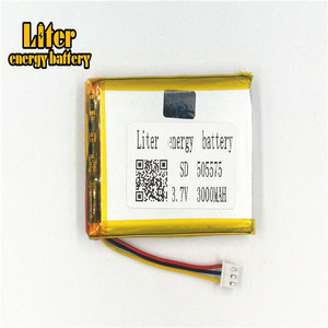 Plugue 2.5-3 P <strong>3.</strong>7 505575 mAh 3000 V Recarreg&aacute;vel LiPo battery solar Lithium Battery Li-ion polymer with PCM - Product Image 2