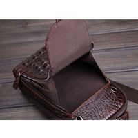 Nouveau Sac de Poitrine Homme 3D Crocodile 2026 en Cuir de Vachette Véritable Haut de Gamme – Sac à Dos Simple et Sac à Bandoulière pour Homme