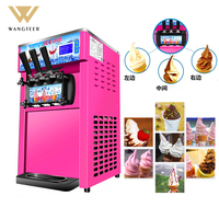 Máquina de Helado de Yogurt de Tres Sabores de Acero Inoxidable de Grado Alimenticio, Proveedor Chino Comercial, Gran Venta