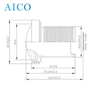 2.5mm 1/2.5 "형식 F2.4 5MP EFL 2.5mm 광각 5 메가픽셀 M12 마운트 Cctv 보드 Objektiv 렌즈 - Product Image 3