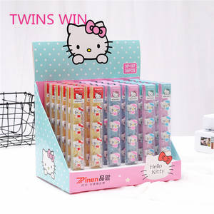 Çin fabrika fiyat ithalat okul malzemeleri kırtasiye toptan özel 3d karikatür kedi şekilli kauçuk silgi kawaii logo ile 421 - Product Image 5