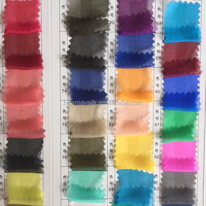 Howmay 100% Reiner Seiden-<span class=keywords><strong>Chiffon</strong></span>-Stoff 5,5m/m 55 Zoll 140cm Unifarben Transparent Weich Hochzeitsschal Kleid Vorhang Tasche Großhandel - Product Image 2