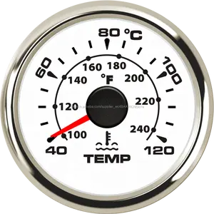 Nouveau Design Multiples Automatique du Rétroéclairage Moto Eau Température Jauge 40-120 Degrés