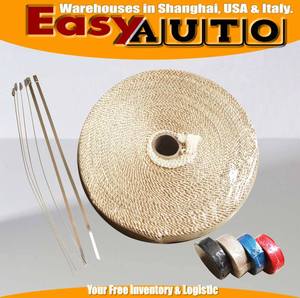 2 "x 50 'Premium Escape <span class=keywords><strong>Heat</strong></span> <span class=keywords><strong>Wrap</strong></span> Manifold <span class=keywords><strong>Wrap</strong></span> Titanium Lava Fibra Térmica <span class=keywords><strong>Heat</strong></span> <span class=keywords><strong>Wrap</strong></span> + 6 Pcs Laços - Product Image 6
