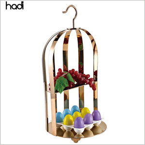 Antiche gabbie per uccelli dorate con supporto per ristoranti in acciaio inossidabile utensili da Buffet moda per matrimonio e pomeriggio torte da tè - Product Image 5
