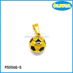 Olivia diseño simple chapado <span class=keywords><strong>en</strong></span> oro 3D copa del mundo ronda esmalte de fútbol <span class=keywords><strong>el</strong></span> deporte de forma independiente - Product Image 2