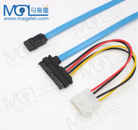 Cable de Datos SFF-8482 SAS a SATA de 7 Pines Hembra + IDE de 4 Pines Macho