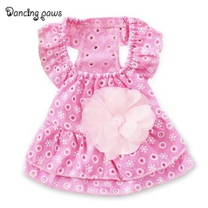 New Style Spitze Prinzessin Kleid Sommer kleine Katze Hund Haustier Kleidung mit Blume 5 Größen - Product Image 2