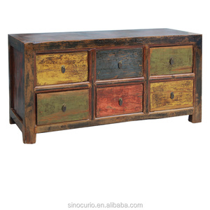 Chinese Asian Antique High Grade <strong>Retro</strong> Furniture Wood Hand Painted <strong>Sideboard</strong> - Product Image 3