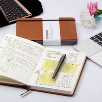Carnet de notes en cuir PU épais, classique, design personnalisé avec boucle de stylo à fermeture élastique
