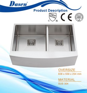 DS 9645 Model NewPremium Plastic Stopper Brass Apron Front 304 Hair Salon Wash <strong>Sink</strong> - Product Image 4
