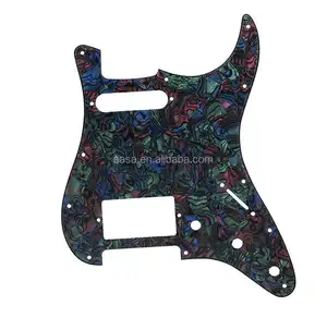 3-Ply de celuloide de PVC SH bobina única de guitarra eléctrica Pickguard cero placa Multicolor Shell