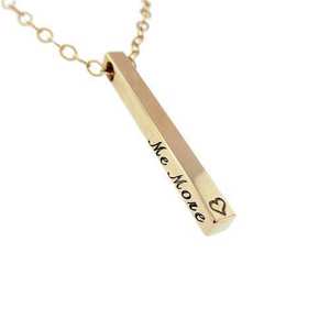 <span class=keywords><strong>ELLE</strong></span> CROYAIT QU'<span class=keywords><strong>ELLE</strong></span> POUVAIT Inspirant Message Positif Mantra Barre Verticale Pendentif Collier - Product Image 4