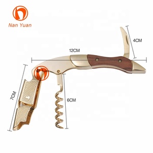 <span class=keywords><strong>Tire</strong></span>-bouchon manuel <span class=keywords><strong>Laguiole</strong></span> haut de gamme en acier inoxydable écologique et manche en bois de rose à double charnière pour le vin – Or - Product Image 5