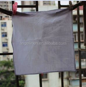 Venta al por mayor <span class=keywords><strong>de</strong></span> alta calidad textil Lino puro elegante pañuelo con la tubería bajo - Product Image 3