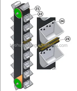 100 200 250 300 400 500 600Mm EP/Poliester Ringan Lift Ember Rubber Belt