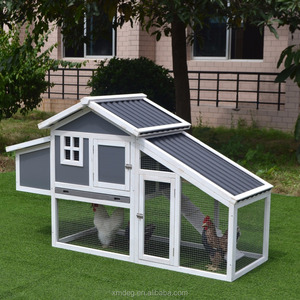 Ahşap dış mekan mobilyası ahşap tavuk kafesi ve koşu ve kanatlı ev plastik - Product Image 2