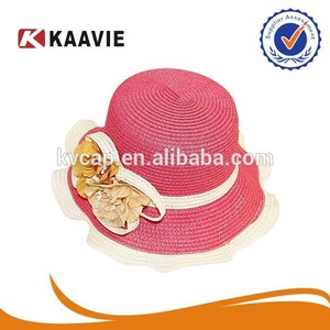 <span class=keywords><strong>el</strong></span> verano con la raya de ala corta strohhut de paja sombrero - Product Image 4