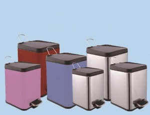 Couvercle en plastique carré pratique de 3L poubelle carrée en acier inoxydable marche <span class=keywords><strong>sur</strong></span> pédale poubelle à pédale avec seau amovible - Product Image 1