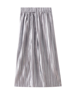 Gonne lunghe da donna in stile coreano nuove arrivate <span class=keywords><strong>gonna</strong></span> <span class=keywords><strong>lunga</strong></span> a pieghe a fisarmonica lucida di alta qualità da donna - Product Image 2