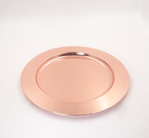 Piring Pameran Pernikahan Dekoratif Stainless Steel Emas 14 inci - Product Image 3
