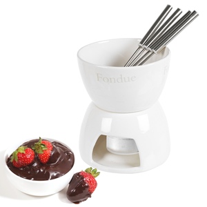 Meilleures ventes Batterie de cuisine moderne pour <span class=keywords><strong>la</strong></span> maison Marmites à <span class=keywords><strong>fondue</strong></span> en céramique blanche avec logo personnalisé pour restaurant - Product Image 2