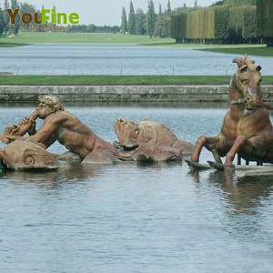 Fontana Scultorea in Bronzo Carro di <span class=keywords><strong>Apollo</strong></span> con Quattro Cavalli e Tritoni, Elemento Acquatico Barocco per Villa, Tenuta, Giardino, Realizzata a Mano - Product Image 3