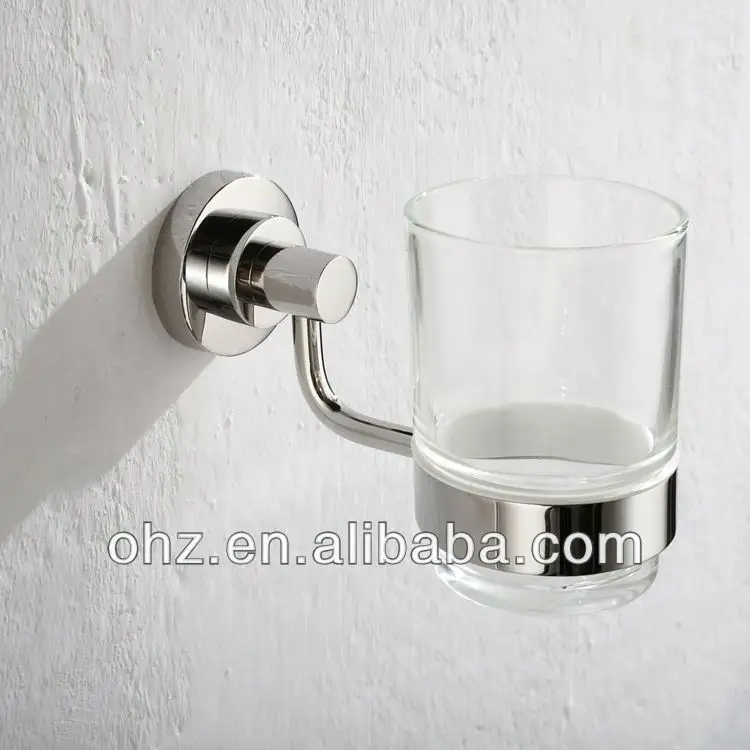 Baño portavasos cepillo de acero inoxidable taza Set montado en la pared del vaso