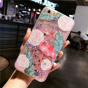 Flamingos Năng Động Lỏng Glitter Quicksand Điện Thoại Trường Hợp Bìa Cho <span class=keywords><strong>iPhone</strong></span> 6 6 s <span class=keywords><strong>7</strong></span> Cộng Với - Product Image 2