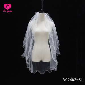 V094W2-8 De Mariage Blanc Élégant Bouclés plaine <span class=keywords><strong>voile</strong></span> Courte <span class=keywords><strong>voile</strong></span> de mariée - Product Image 6
