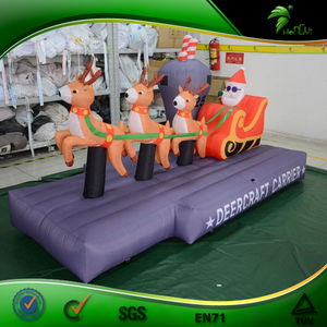 Décoration de Noël Père Noël <span class=keywords><strong>gonflable</strong></span> sauter Père Noël <span class=keywords><strong>gonflable</strong></span> sur traîneau avec renne - Product Image 5